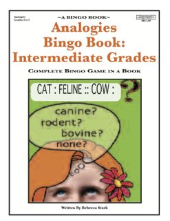 Analogies Bingo Book: Intermediate, Grades 3-5 (G7307AP)