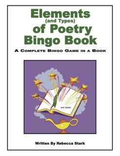 Elements of Poetry Bingo Book, Grades 4 and Up (G7304AP)