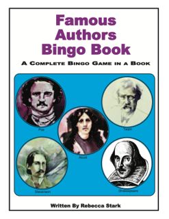 Famous Authors Bingo Book, Grades 5 and Up (G7305AP)