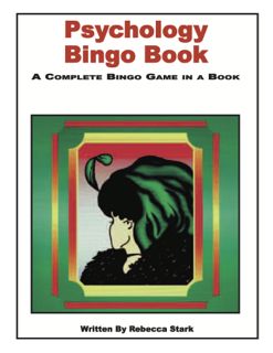 Psychology Bingo Book, Grades 5 & Up (G7325AP)