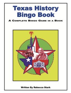 Texas History Bingo Book, Grades 5 and Up (G7348AP)